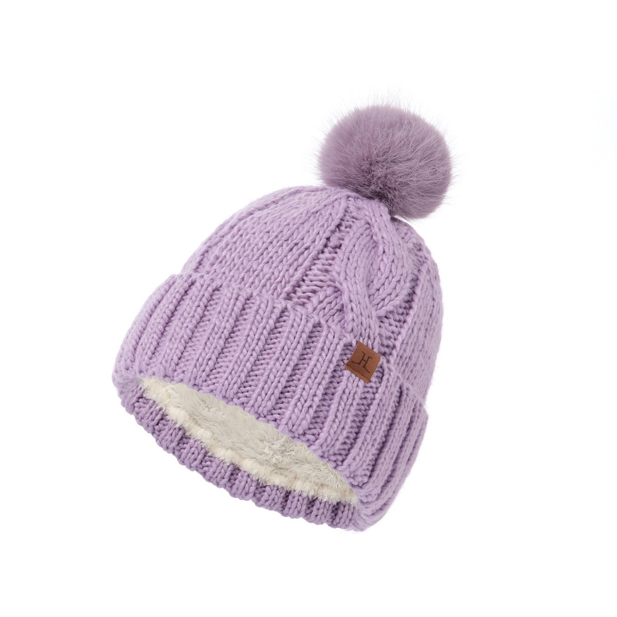 Winter Fleece-Lined Pom-Pom Knit Beanie (Thick Warm Style) - Image 4